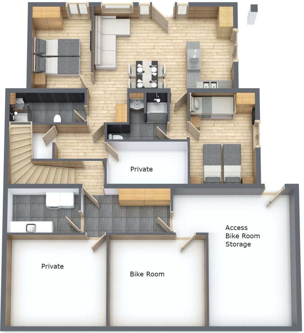 Floor plan of La Rocade Middle Floor Apartment