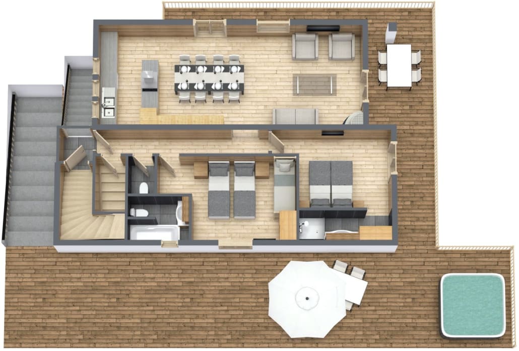 Floor plan of La Rocade Middle Floor Apartment