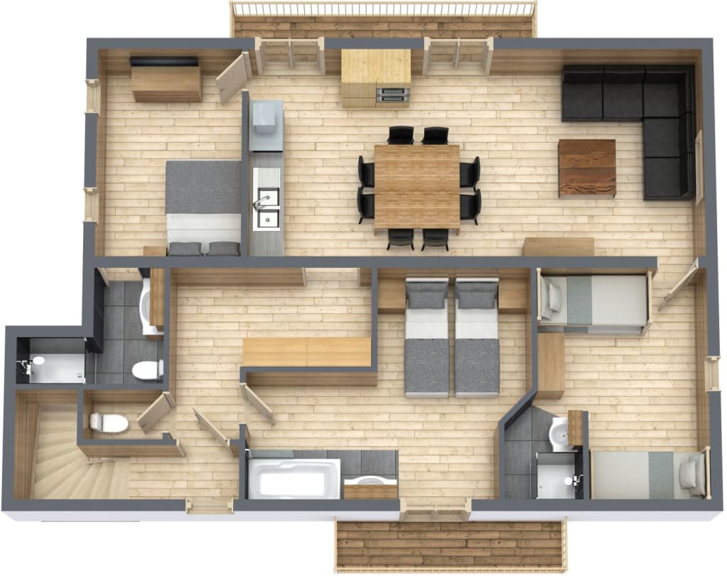 Floor plan of Chalet La Rocade