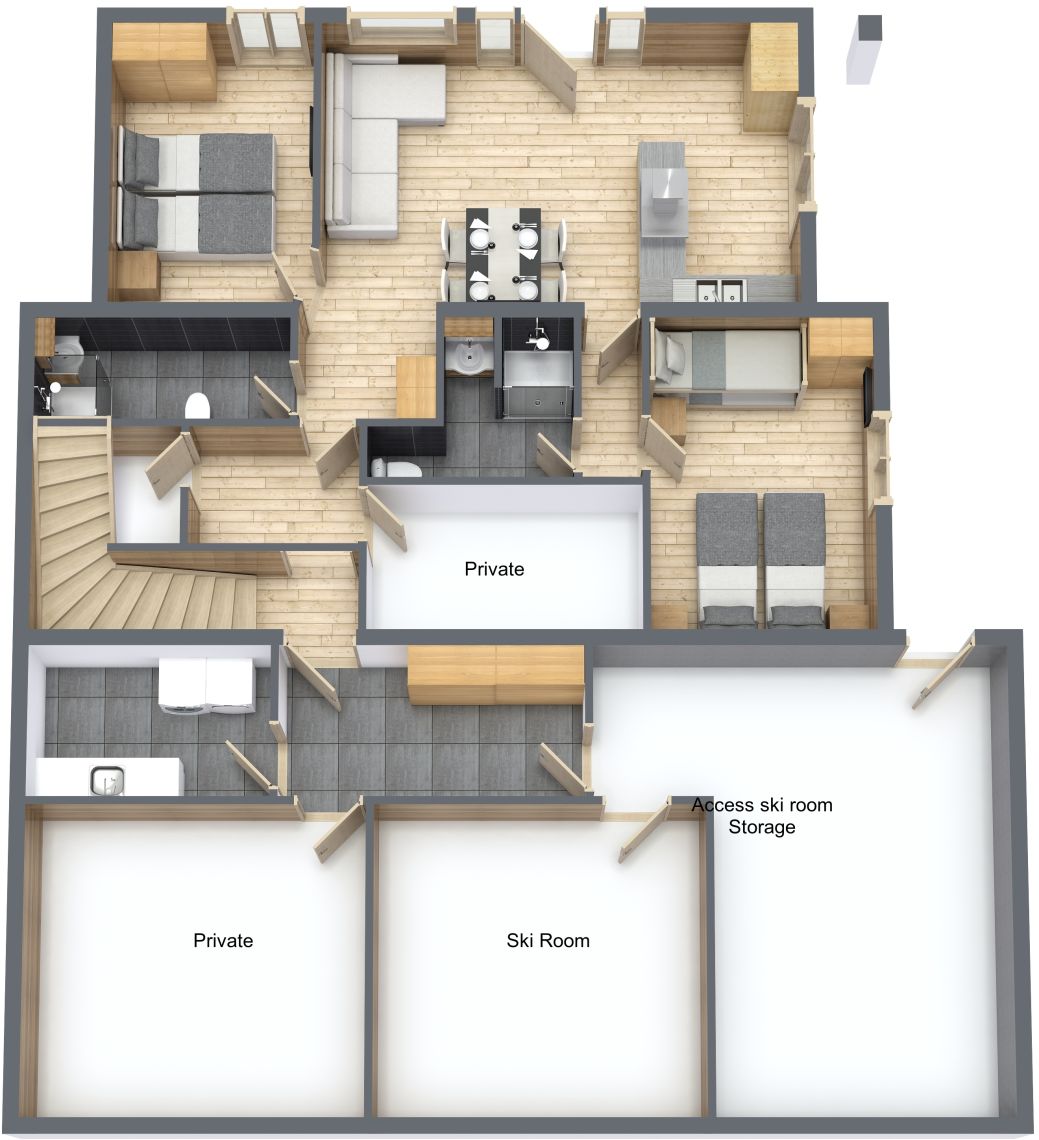 Floor plan of La Rocade Ground Floor Apartment