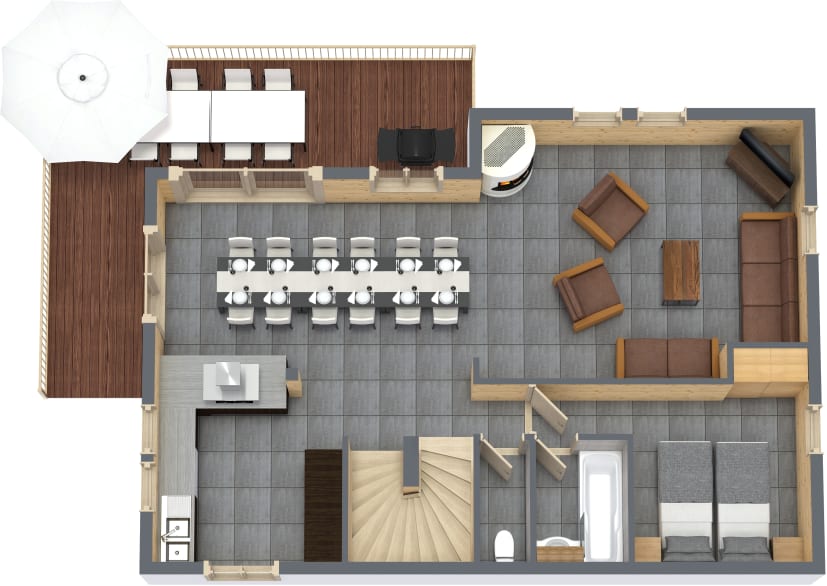 Floor plan of Chalet Novelin