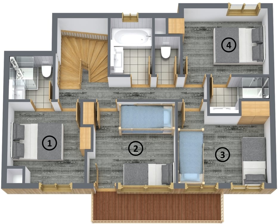 Plan de l'étage supérieur