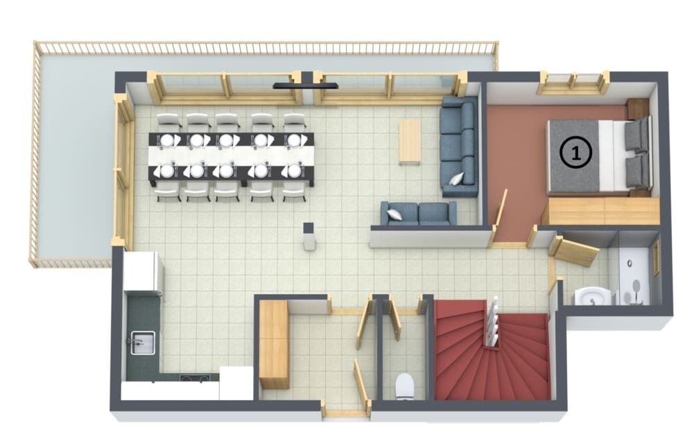Plan de l'étage inférieur