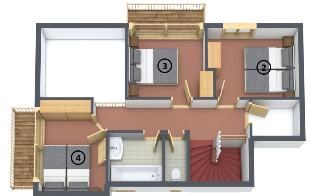 Plan de l'étage supérieur