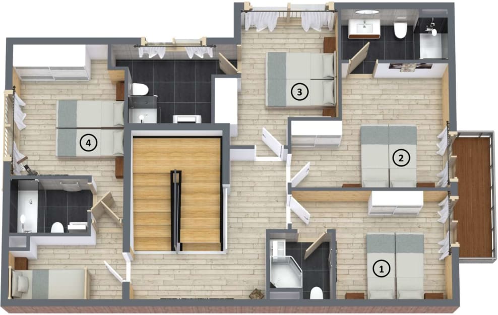 Floor plan of The Alpine Lodge