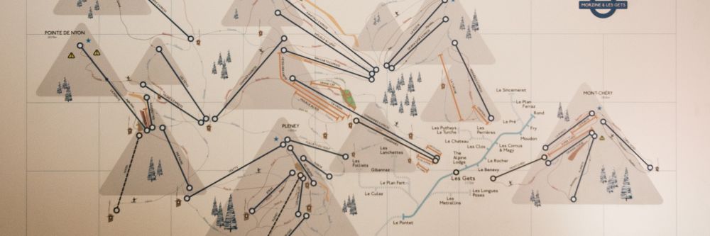 Underground-style map of Les Gets skiing