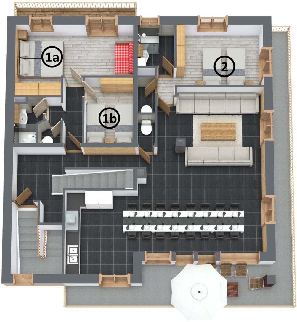 Floor plan of The Alpine Loft
