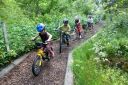 Kids Mountain biking in the Les Gets, France