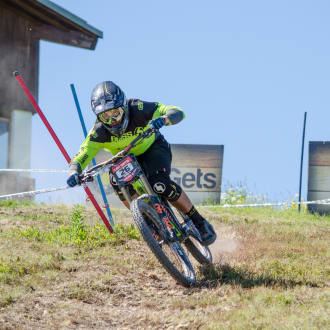 Mountain biker in Les Gets