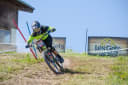 MTB rider coming downhill in Les Gets