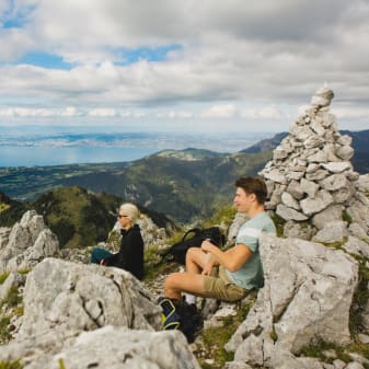 Hiking in Les Gets during the summer