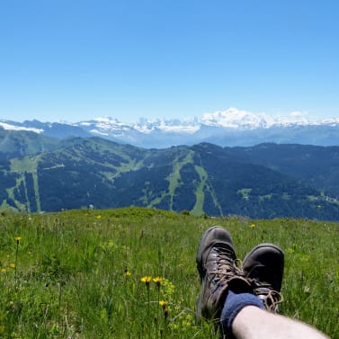 Hiking in Les Gets during the summer