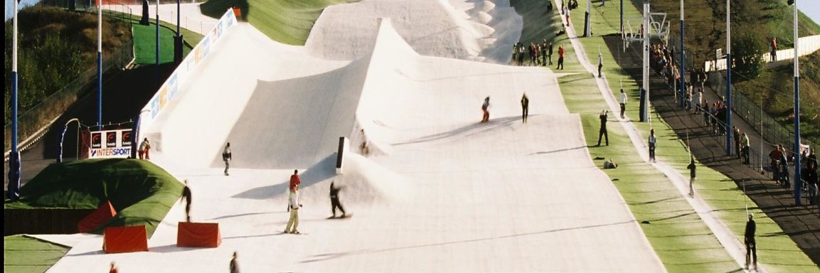 Dry slope skiing practice