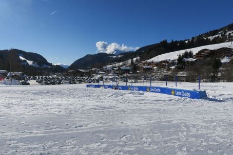 Bottom of Perrieres sledging slope
