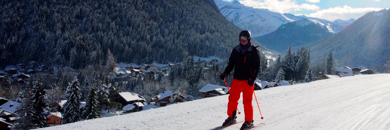 Beginner Skiing in the areas above Les gets