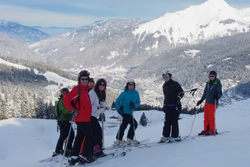 Bottom of Perrieres sledging slope