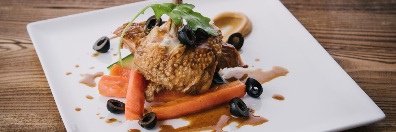 Enjoy Chicken Olive with our Catered Chalet options