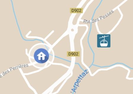 Map of Chalet La Rocade in Les Gets