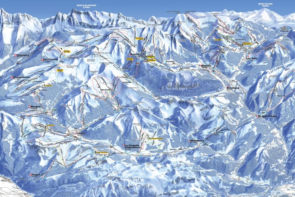 Full Portes Du Soleil Piste Map