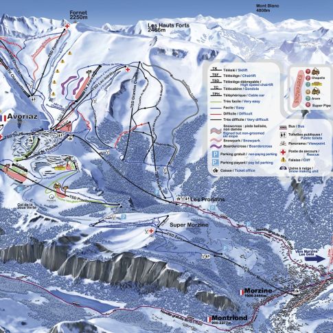 Avoriaz Piste Map