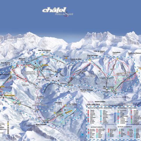 Chatel Piste Map