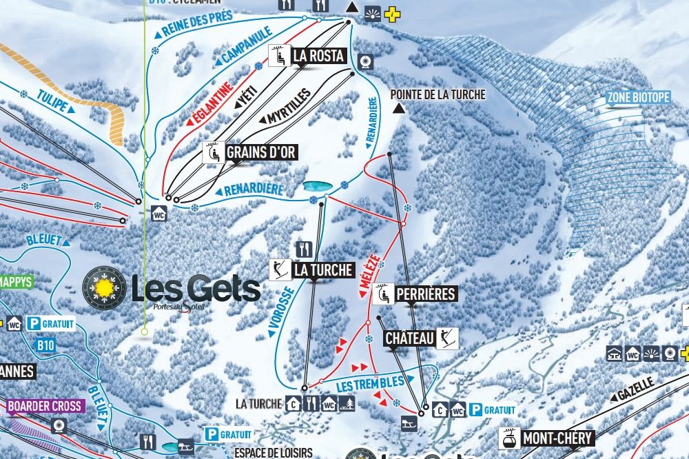Les Gets Chavannes piste map