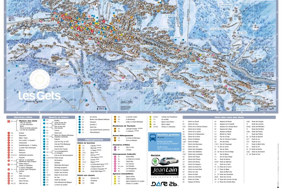Carte du Village des Gets