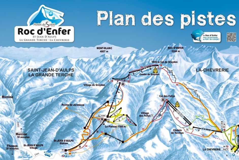 Plan des Pistes de St Jean d'Aulps