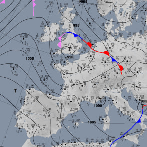 Weather map of France