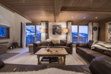 Living Room in Luxury Chalet Belmont, Meribel