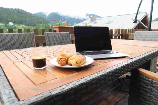Work and play on the Heyday Chalet deck