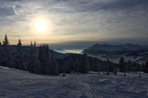 Top of Vieux-Chêne slope in Les Gets