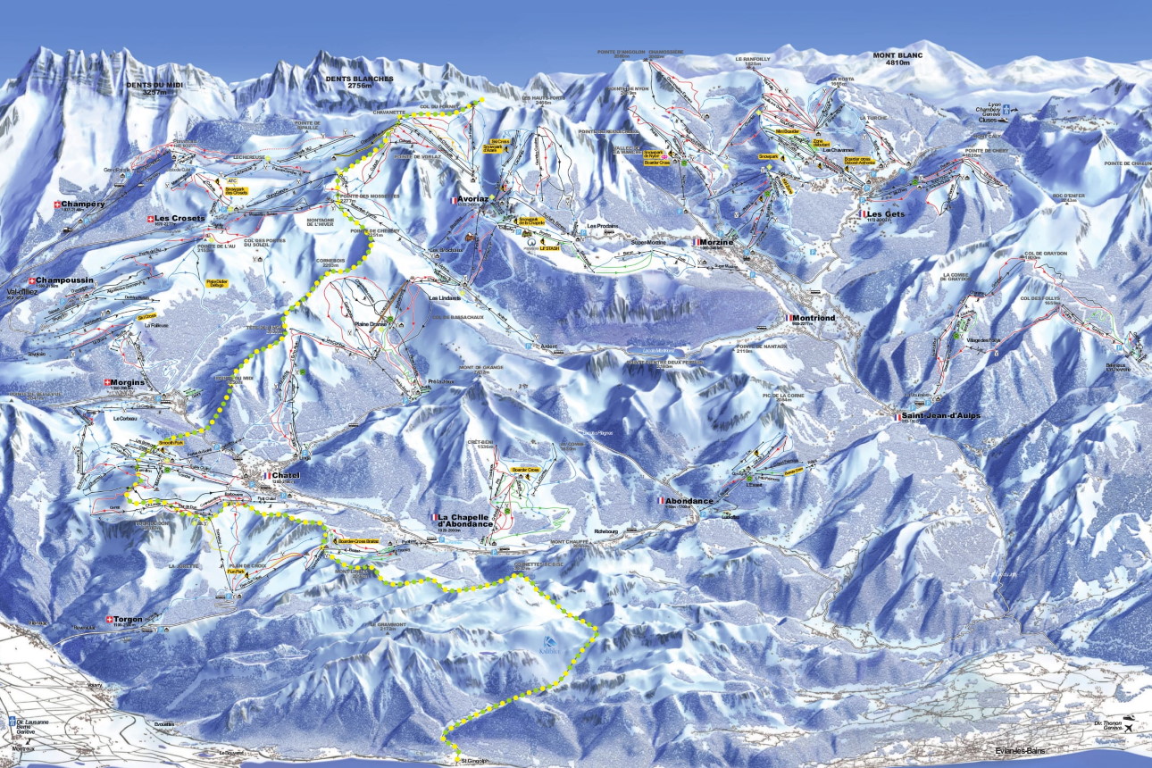 Full Portes Du Soleil Piste Map