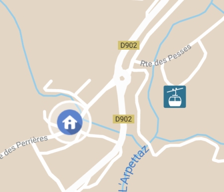 map of chalet la rocade in Les Gets